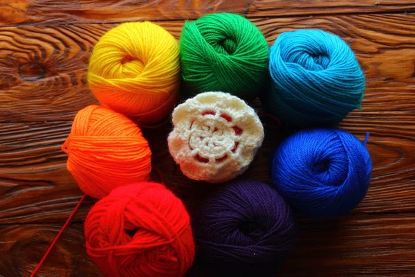 Balls of yarn for knitting — Stock Photo, Image