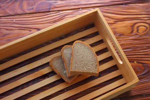 Três fatias de pão — Fotografia de Stock
