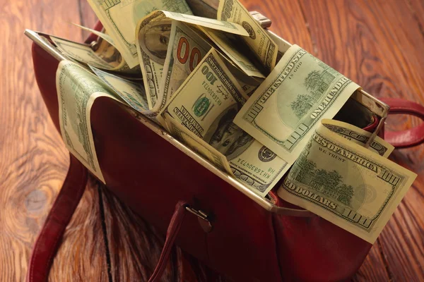 Bag full of money — Stock Photo, Image