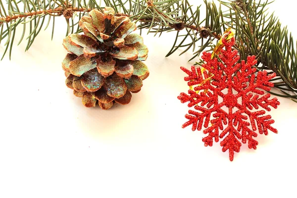 Christmas cones and sprocket — Stock Photo, Image