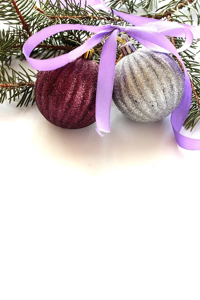Světlé vánoční koule — Stock fotografie