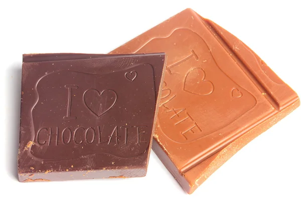 Αγαπημένα κομμάτια της σοκολάτας — Φωτογραφία Αρχείου