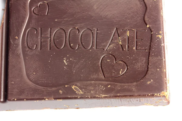 Barra de chocolate close-up — Fotografia de Stock