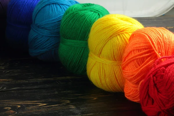 Colored yarn for knitting — Stock Photo, Image