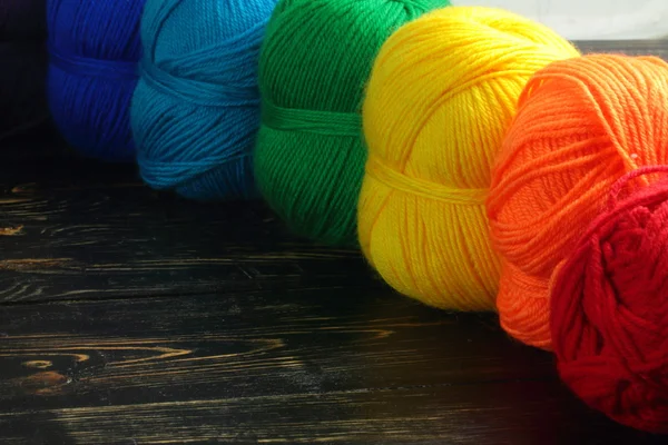Colored yarn for knitting — Stock Photo, Image