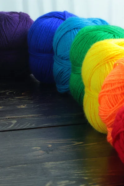 Colored yarn for knitting — Stock Photo, Image