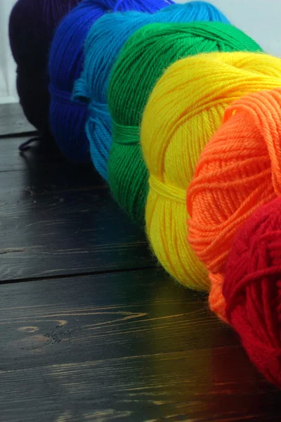 Colored yarn for knitting — Stock Photo, Image