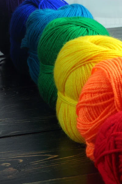 Colored yarn for knitting — Stock Photo, Image