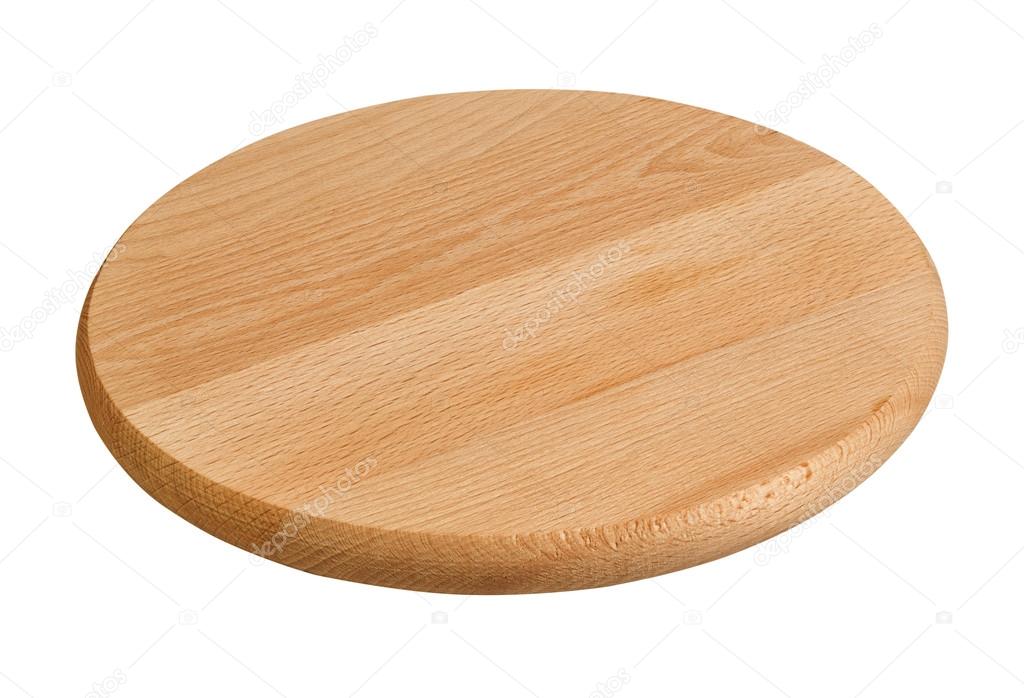 round wooden chopping board