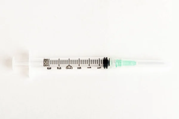 Plan Rapproché Avec Mise Point Sélective Une Injection Hygiénique Médicament — Photo