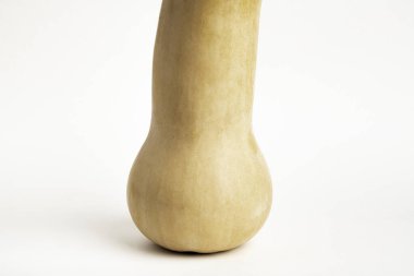 Sade beyaz bir arkaplanda balkabağı setinin yakın çekimi..