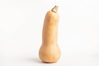 Sade beyaz bir arkaplanda balkabağı setinin yakın çekimi..