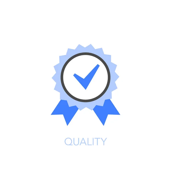 质量标志与一个简单的商业质量徽章 在你的网站或演示文稿中容易使用 — 图库矢量图片