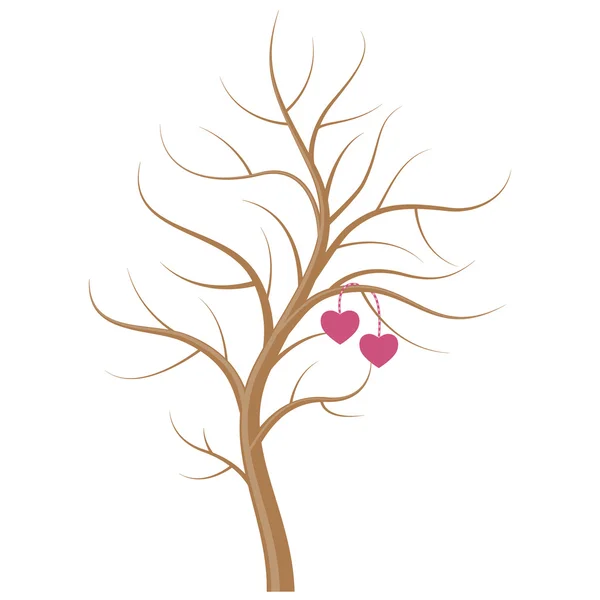 Wedding tree with hearts on the branches. Royalty Free Stock Vectors