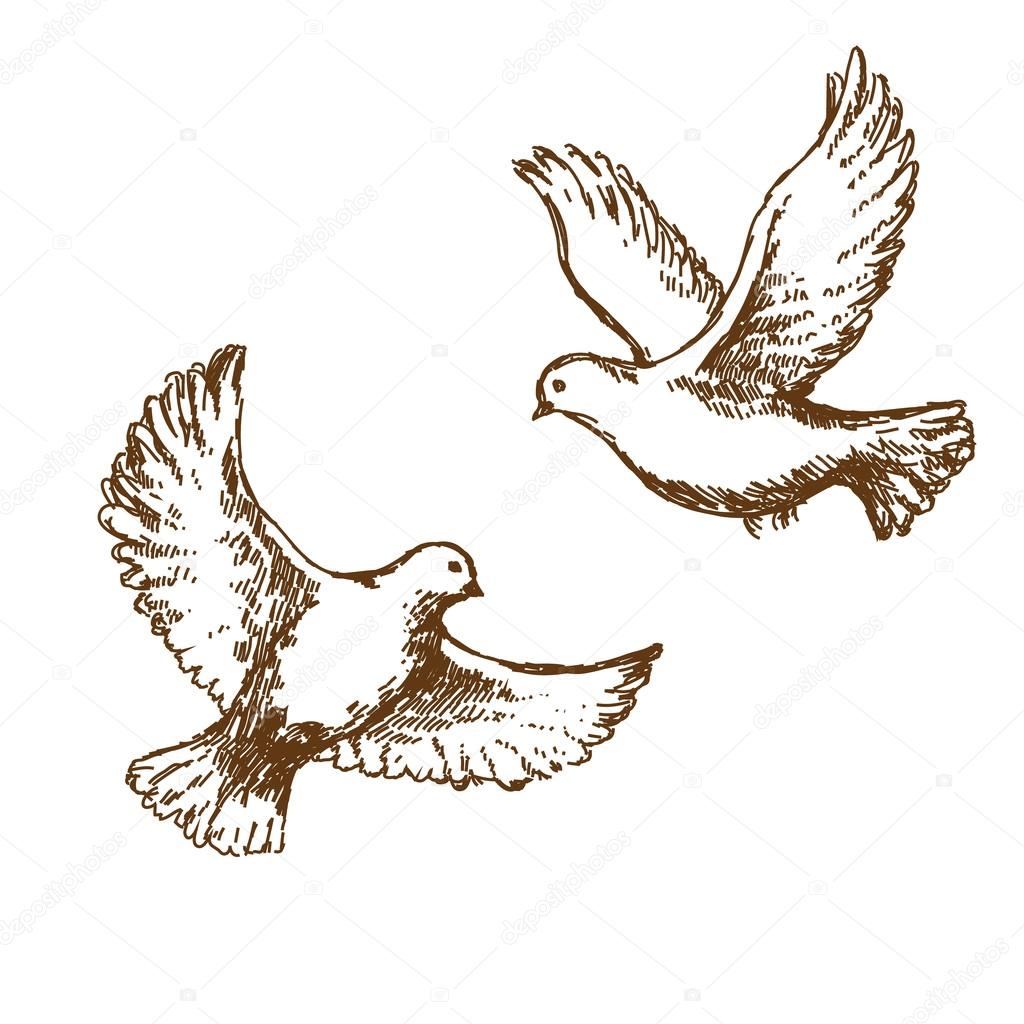 Flying doves