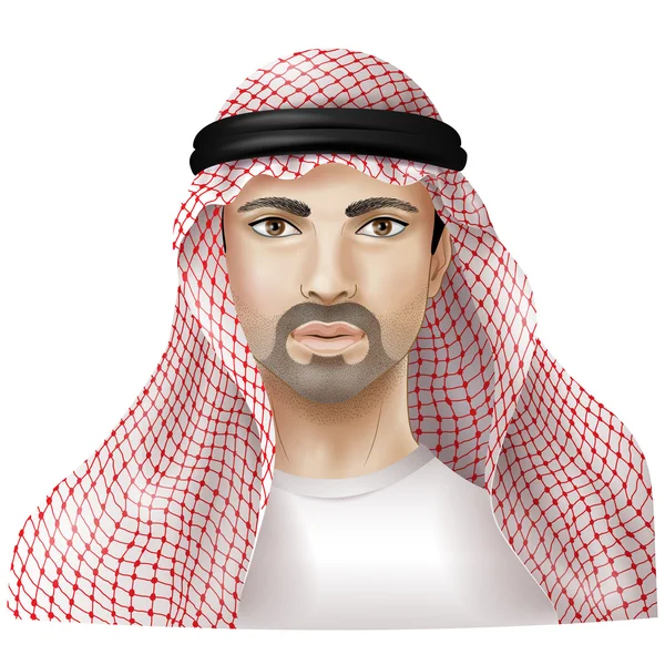 Homme habillé en keffiyeh — Image vectorielle
