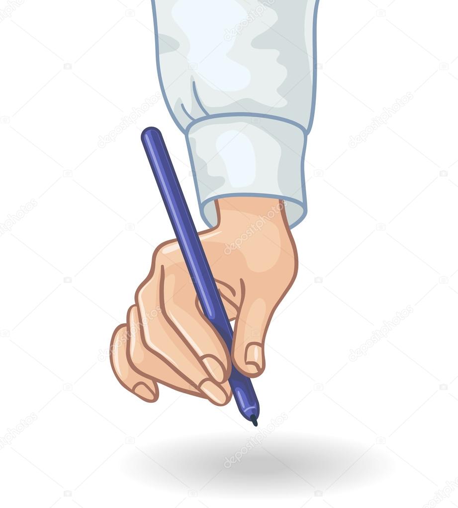 Hand with pen