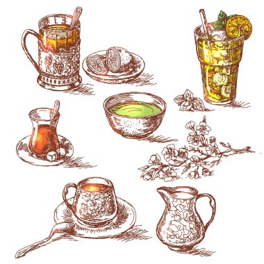 Çeşitli çaylar ayarla