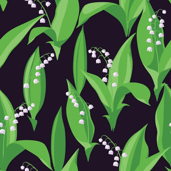 Lily of the Valley Pattern. — Stock Vector