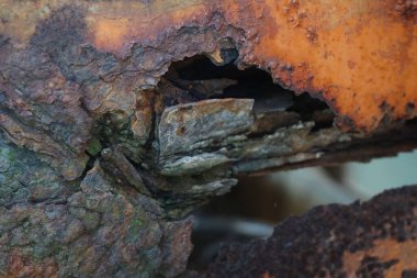 Paslı metal doku arka planı. Soyut aşınmış demir rengi duvar kağıdı. Metal Pas Arkaplanı, eski metal demir pas dokusu.                                   