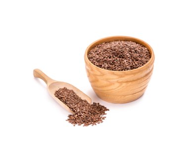 Linseeds ile ahşap kase