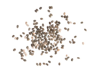 Chia seeds on white background clipart