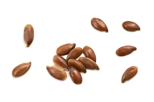 Kleine Groep Lijnzaad Lijnzaad Rechtstreeks Van Boven Gezien Geïsoleerd Witte — Stockfoto