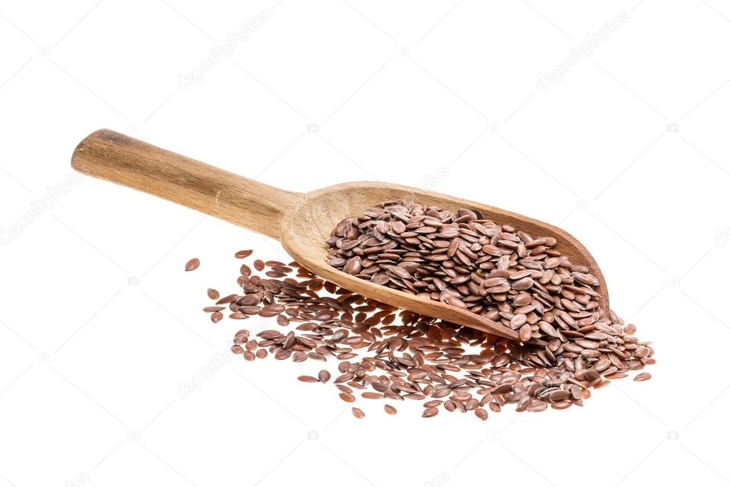Linseed on a spoon