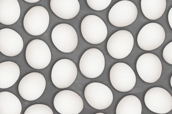 Modello Uova Pasqua Bollite Bianche Pronte Essere Dipinte Una Lavagna — Foto Stock
