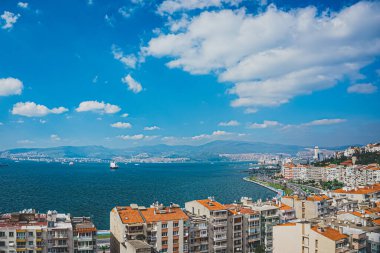 Panoramic City view of Izmir (Smyrna), Turkey. Aegean sea. clipart