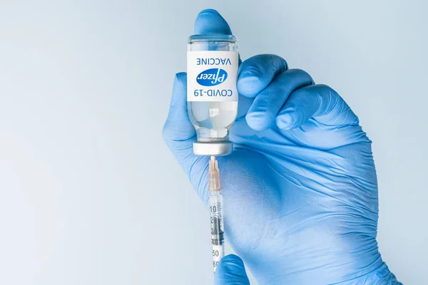 Izmir Turkije Januari 2021 Coronavirus Vaccin Concept Achtergrond Nieuwe Vaccin — Stockfoto