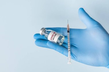 Coronavirus aşısı konsepti ve geçmişi.