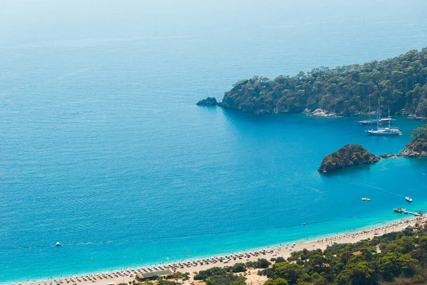 Vista Aérea Playa Oludeniz Zona Atracción Turística Popular Para Las —  Fotos de Stock