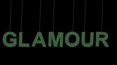 Dinamik Parıltı süsleme metni iki renkte ayrı alfa ile 