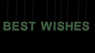 Dinamik Parıltı süsleme metni 2 renkli ayrı alfa ile en iyi dilekleri oluşturur