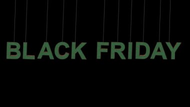 Dinamik Parıltı süsleme metni iki renkli ayrı alfa ile Kara Cuma sözcüğünü oluşturuyor 