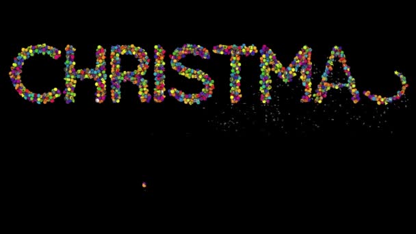 Динамический Рождественский Орнамент Текст Альфа Слово Сочельник — стоковое видео