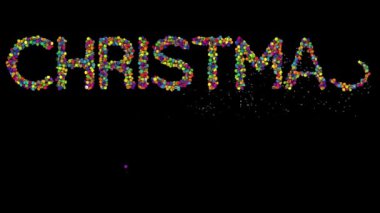 Dinamik Noel Süslemesi alfa kelimeli Noel ağacı