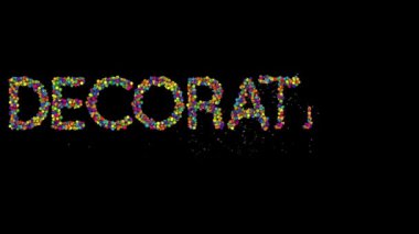 Dinamik Noel Süslemesi metin alfa kelime dekorasyon