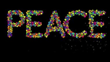 Dinamik Noel Süslemesi metni alfa ile barış kelimesi