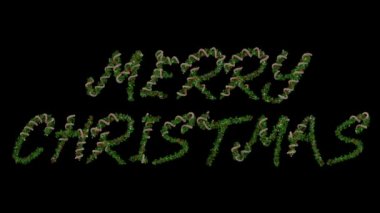 Animasyon Noel çelengi yazı tipi 