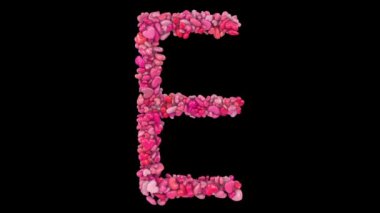 Dinamik Pembe Kalp Parçacıklarından oluşan animasyon Sevgililer Günü Mektupları