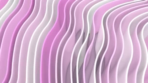 Shades Pink Wavy Tło Pętla Kolorowe Faliste Tło Pętli Blisko — Wideo stockowe