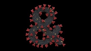 Canlandırılmış Virüs Hücre Harfleri Alfa amperleriyle Döngüsü