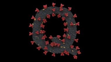 Alfa Q ile Animasyon Virüs Hücresi Harfleri Döngüsü