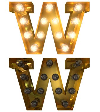 W eyaletinde ve dışında Altın Ampul Harfleri