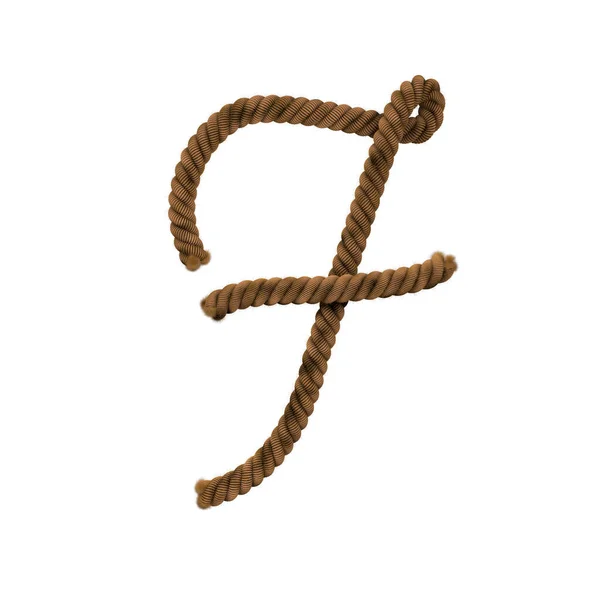 Rugged Rope Text Typeface Letter — Fotografia de Stock