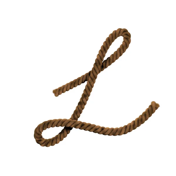 Rugged Rope Texto Letra Letra — Foto de Stock