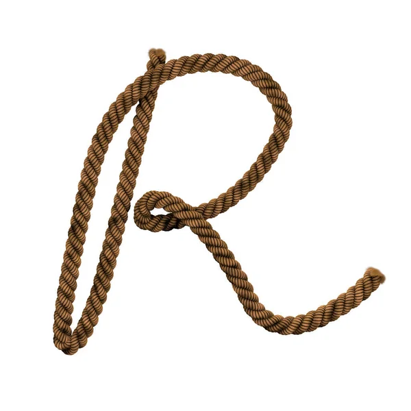 Rugged Rope Texto Letra Tipo — Foto de Stock