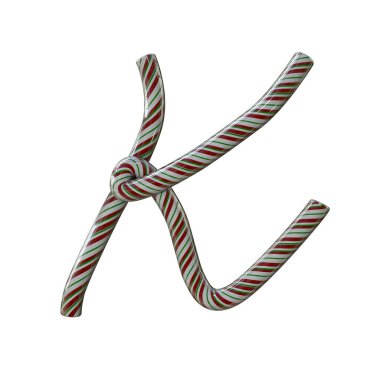 Parlak Şeker Çubuğu Tatil Yazı tipi K